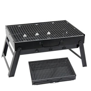 Camping Folding 3-6 Persons BBQ Grill Outdoor Beach Portable Detachable Wood Charcoal Charbroiler - 1 of 1