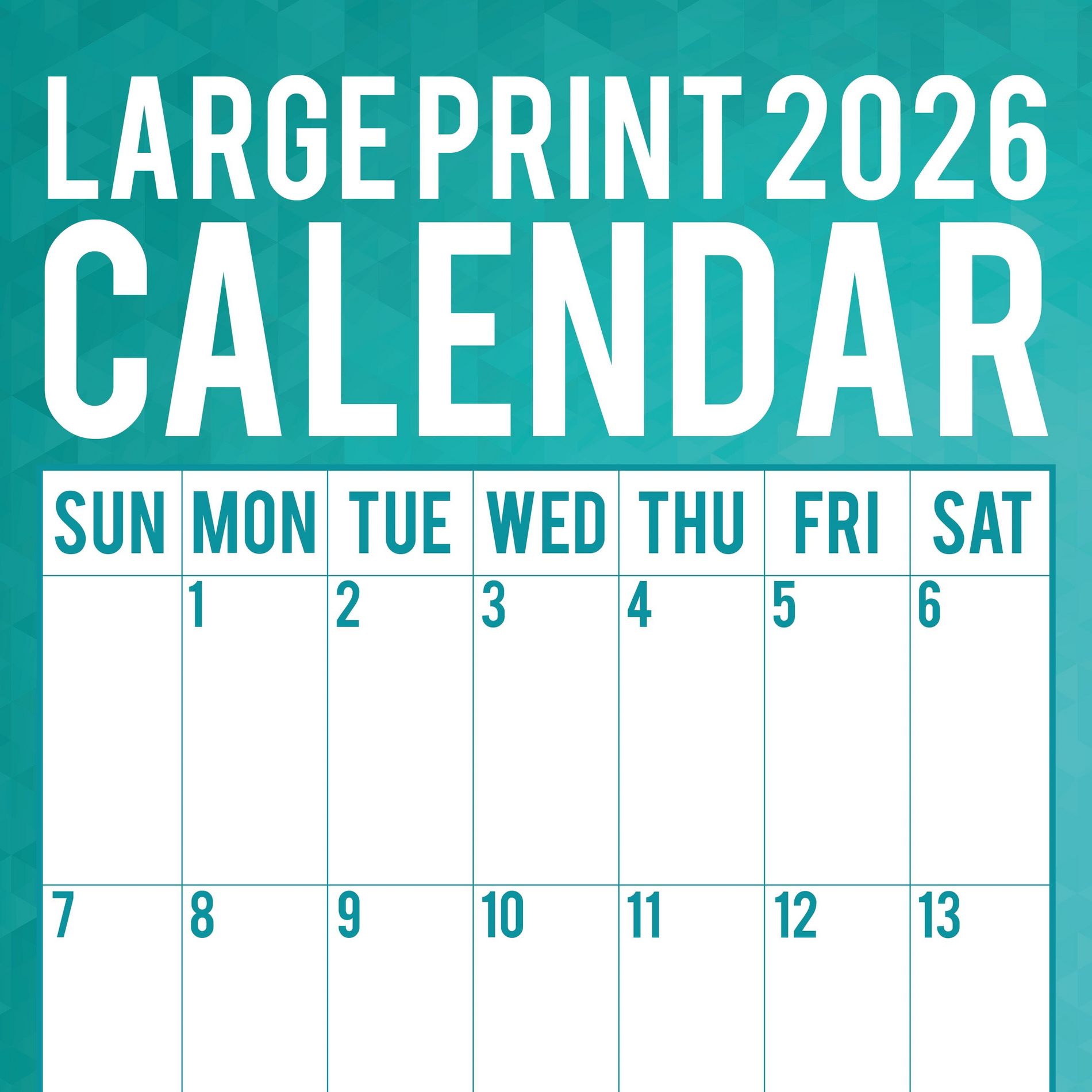 2026 Square Wall Calendar, Large Print, 16-Month Home Organizers Theme with 180 Reminder Stickers (12x12 In)