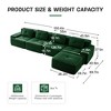 PexFix Modern L-Shaped Modular Sectional Sofa for Living Room Corduroy Fabric 4-Seater Couch with Deep Seat and Movable Ottoman Anti-slip - 4 of 4