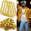 12-Pack Fake Gold Hip Hop Chains - 32" Halloween Rapper Costume Necklaces for Men & Women - 2 of 4
