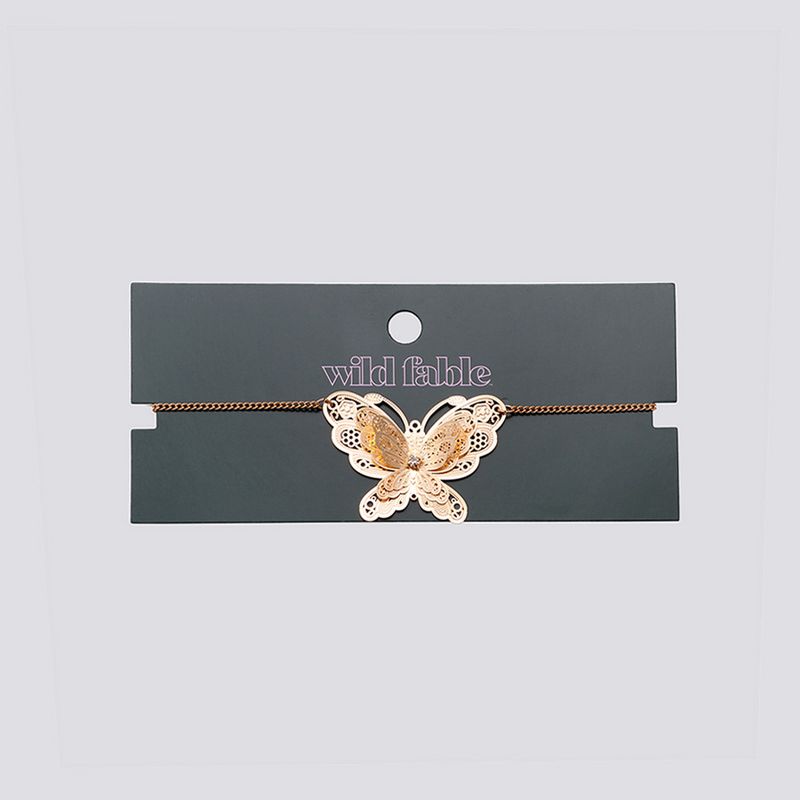 Filagree Butterfly Pendant Necklace - Wild Fable™ Gold, 2 of 3