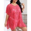 Women's Swimsuit Beach Cover Up Lace Bikini Beachwear Plus Size Beach Bikini See Through Swimwear - 2 of 4