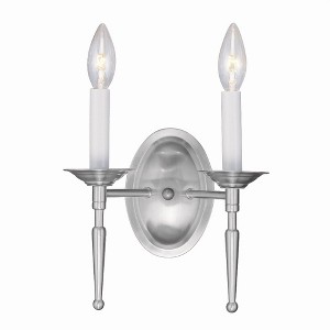 Livex Lighting Williamsburgh 2 - Light Wall Light in  Brushed Nickel - 1 of 1