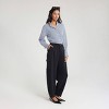 Women's Barrel Leg Pleated Cargo Pants - A New Day™ - 2 of 4