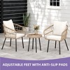 Accent Chairs Set of 2 Mid-Century Modern Chair with Pillow Upholstered Lounge Arm Chair with Side Table & Soft Cushion for Living Room - 4 of 4