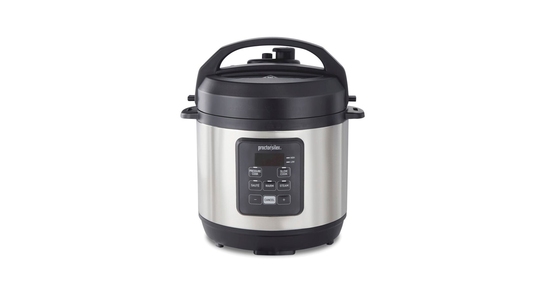 Proctor Silex 3qt Pressure Cooker 34503: Small Electric Cooker, 700W, Dishwasher-Safe, Automatic Pressure Control