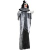 HOMCOM Classic Black and White Striped Clown, Outdoor Halloween Decoration with Sound & Motion Activated Light Up Eyes & Sound Effects - 4 of 4