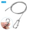 Unique Bargains Stainless Steel Luggage Lighting Travel Snap Hook Locking Cables Silver - 3 of 4