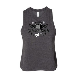 Women's School of Rock Original Logo Graphic Racerback Tank - Heather Charcoal - Medium - 1 of 3