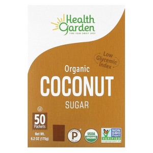 Health Garden Organic Coconut Sugar, 50 Packets, 3.5 g Each - 1 of 4