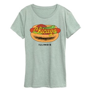 Women's - Instant Message - Chicago Dog Short Sleeve Graphic T-Shirt - 1 of 3