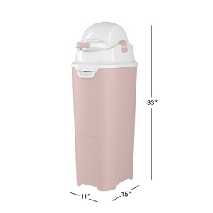 Foundations Tall Diaper Pail with Airtight Lid - Durable & Odorless Diaper Disposal, Holds up to 60 Newborn Diapers, Refill With Any Bags - 1 of 4
