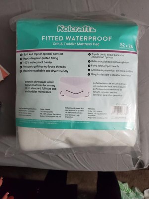 Kolcraft - Fitted Waterproof Crib and Toddler Mattress Pad