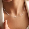 14K Gold Plated Charm Choker Necklace with Pearl & Clover, Cubic Zirconia Dainty Trendy Jewelry Gift for Women - 2 of 4
