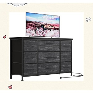 Garvee Stylish 55'' TV Console with 10 Drawers & Built-in Power Outlet – Versatile Storage for Any Room - 1 of 4
