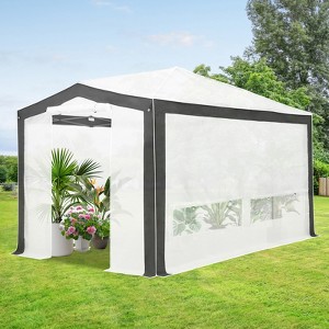 EAGLE PEAK 8x12 Portable Walk in Greenhouse , Heavy Duty Instant Pop Up Green House, Front Roll Up Zipper Entry Door and Mesh Windows - 1 of 4