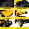 24V Ride-On Dump Truck, 2-Seater Remote Control Construction Car with Electric Dump Bed, Extra Shovel, 2WD/4WD, Music Player  for Kids - 3 of 4