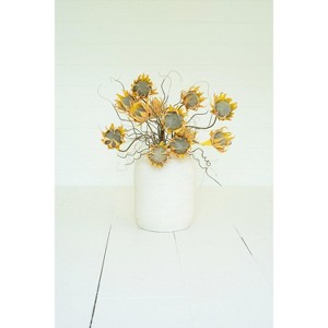 Botanica Stem Spray, 44"L Yellow Flexible EVA Floral Accent, Set of 6 By Kalalou - 1 of 3