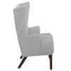 27.5"Contemporary Grey Wingback Accent Chair - 4 of 4