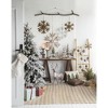 Dexmalle Set of 2 Large Fir Wood Snowflake Ornaments for Christmas Tree - 2 of 4