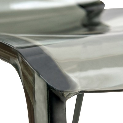 Murray Modern Transparent and Black Dining Chair Duo