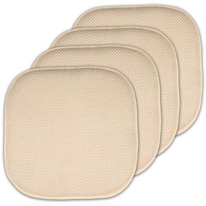 Honeycomb Memory Foam No Slip Back 16" x 16" Chair Pad Cushion by Sweet Home Collection® - 1 of 4