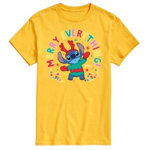 Men's - Lilo and Stitch - Merry Everything Short Sleeve Graphic T-Shirt - 1 of 4