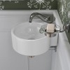 ALFI ABC121 White 17inches Tiny Corner Wall Mounted Ceramic Sink with Faucet Hole - 2 of 4