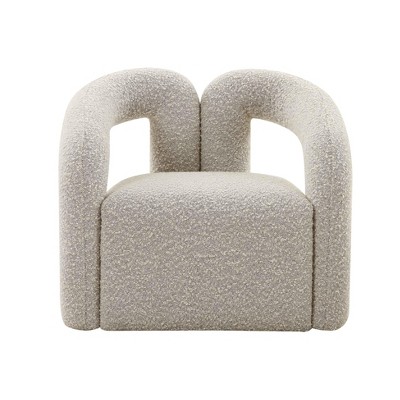 TOV Furniture Jenn Speckled Boucle Accent Chair in Gray
