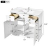 Mshliw 36'' Bathroom Vanity with Ceramic Sink, Solid Wood Frame Freestanding Cabinet with 2 Drawers and Soft Close Doors, Storage Shelves - 3 of 4