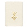 Linum Home Textiles 100% Turkish Cotton MONICA Gold Thread 3PC Embellished Towel Set - 4 of 4