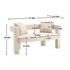 51"W Loveseat Sofa Couch, Modern Upholstered 2-Seater Sofa Chair for Living Bedroom Leisure Areas - ModernLuxe - 3 of 4