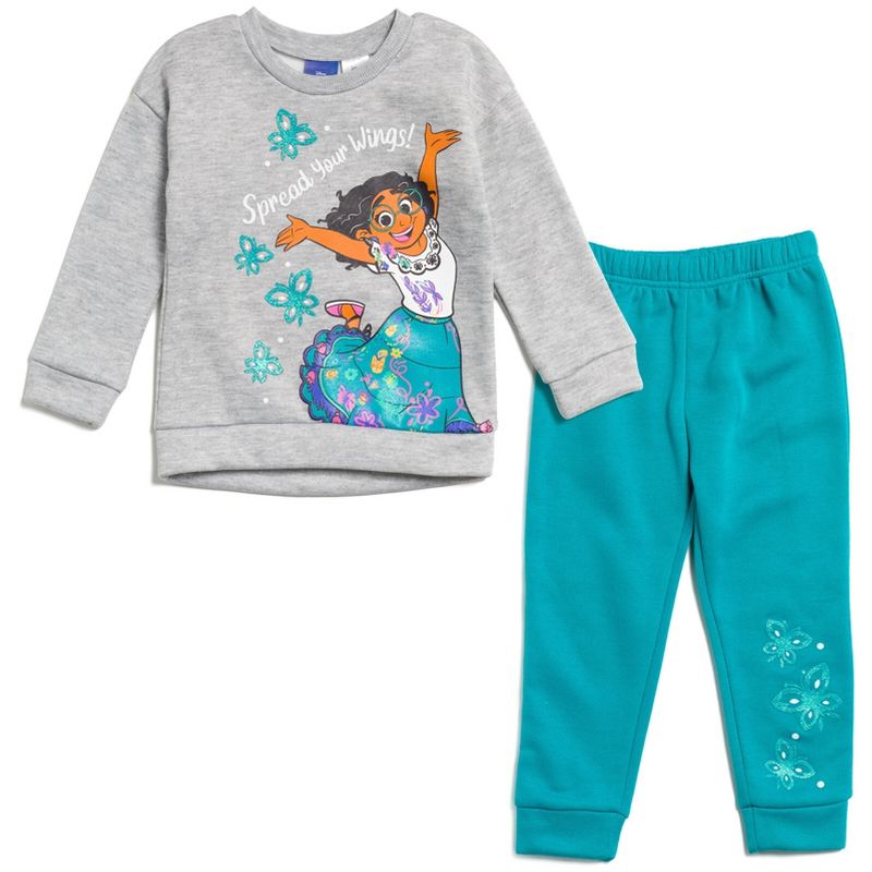 Disney Encanto Mirabel Girls Fleece Sweatshirt and Pants Set Little Kid to Big Kid, 1 of 8