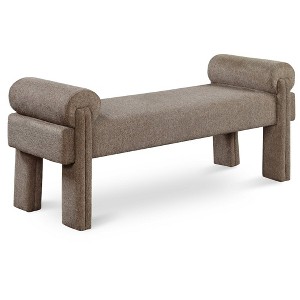 Meridian Furniture,Stefano Polyester Fabric Bench - 1 of 4