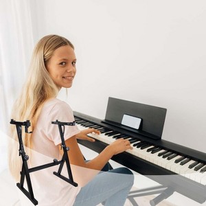 COZONY Adjustable Z-Style Keyboard Stand, Heavy-Duty Piano Stand with Height & Width Adjustment, Fits 44-88 Key Electric Pianos, Black - 1 of 4