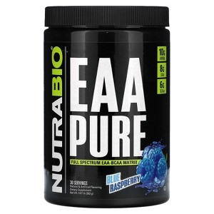 NutraBio EAA Pure, Blue Raspberry, 0.87 lb (393 g) - 1 of 2