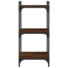vidaXL Bookcase 3-Tier Brown Oak 15.7 in.x11.8 in.x33.9 in. Engineered Wood - 4 of 4