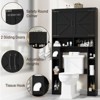 Over The Toilet Storage Cabinet with 2 Barn Doors & Toilet Paper Holder Stand - 3 of 4
