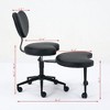 NicBex Cross Legged Office Chair with Wheels, Meditation Chair Plus, Criss Cross Desk Chair with Adjustable Stool, 360° Swivel Footstool - 2 of 4