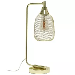 Industrial Mesh Desk Lamp Gold - Lalia Home