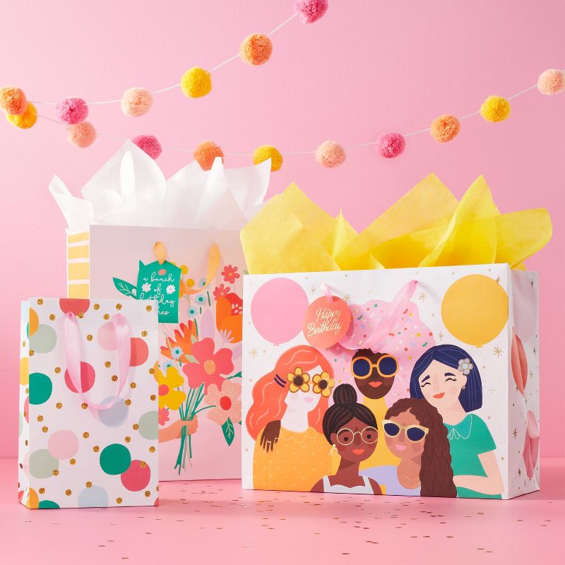 Glitter Dots Birthday X-Small Gift Bag - Spritz&#8482;, 2 of 4