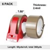 Itopfox Heavy Duty Packing Tape with Free Dispenser, Strong Adhesive for Shipping, Moving, and Storage, 6 Rolls Included - 2 of 4