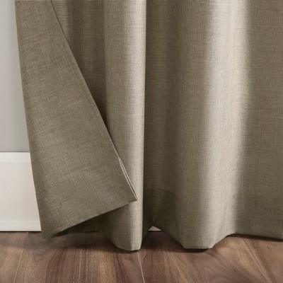 Barley Heathered Texture Tab Top Semi-Sheer Curtain Panel 40" x 63"