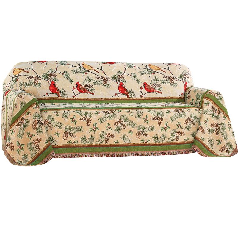 Collections Etc Cardinal Pine Rustic Holiday Furniture Throw, 1 of 4