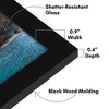 Americanflat 10x12 Picture Frame with Shatter-Resistant Glass - Gallery Style Frame with Engineered Wood - Signature Collection - Black - 3 of 4