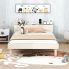 TiramisuBest Modern Design Twin Size Platform Bed Frame with Built-in USB Port for Walnut Color - 2 of 4