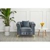 40.9 " Velvet Chesterfield Button-Tufted Chair for Living Room - 2 of 4
