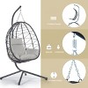 PAGED Porch Swing with Stand Wicker Swing Chair with Seat Cushion for Outdoor, Porch, Garden - 4 of 4