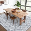 Modern Washable Area Rug for Living Room, Floral Area Rug with Non Slip Backing, Foldable Indoor Low Pile Carpet for Home - 2 of 4