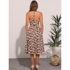 INSPIRE CHIC Women's Floral Halter Neck Sleeveless Lace Up Midi Summer Sundresses - 3 of 4